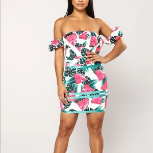 Spiked Watermelon Dress - Black